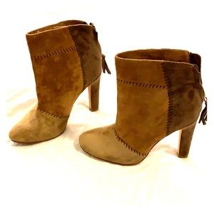 Suede Joie Ankle Boots - Camel/Tan